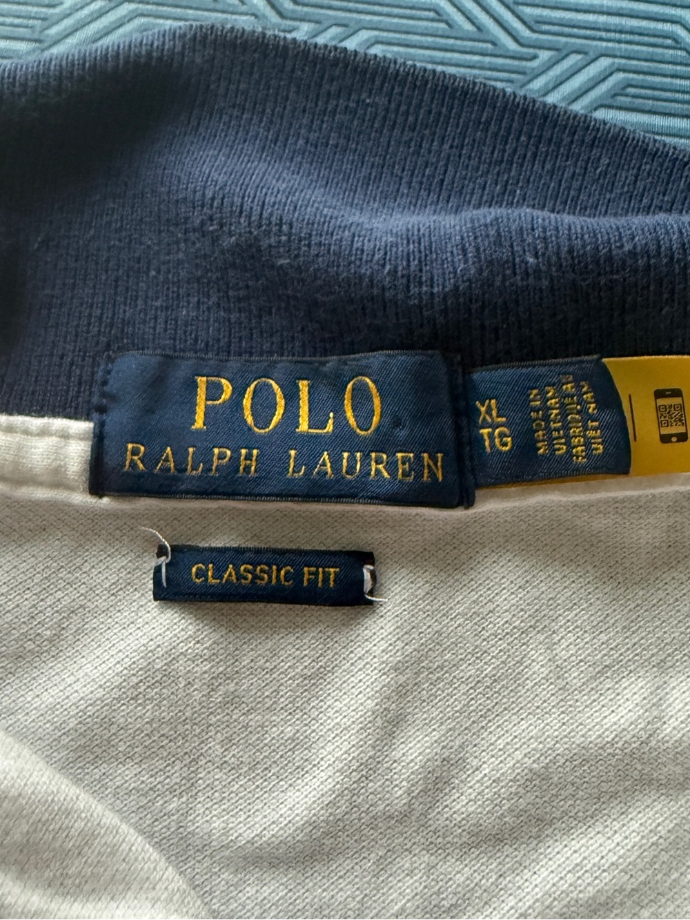 Polo by Ralph Lauren Polo Club White Polo with Diagonal Stripe - Picture 7 of 9